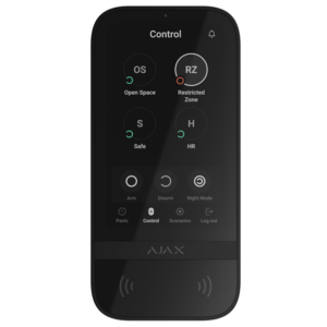 Clavier sans fil Ajax KeyPad TouchScreen à écran tactile et autorisation sans contact, noir