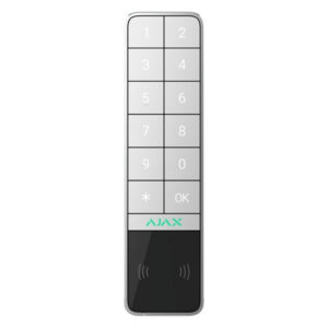 Clavier tactile extérieur Ajax KeyPad Outdoor avec Pass, Tag, smartphone et code, blanc
