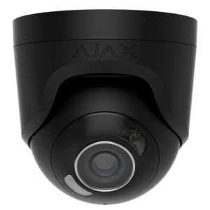 Caméra IP Ajax TurretCam 8 MP, tourelle, éclairage hybride et IA intégrée, objectif fixe 4,0 mm, noir